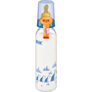 Cam Biberon Silikon Emzikli 250 ml - Mavi