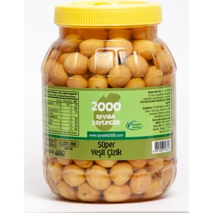 2000 Ayvalık Zeytincilik Süper Yeşil Çizik 940 gr (L-231-260 Kg/ad)