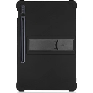 Galaxy Tab S7 T870 -  T875 11 Inç Standlı Silikon Kılıf Siyah