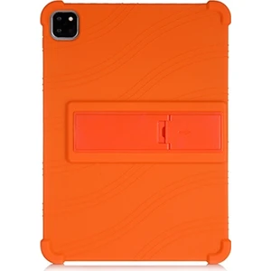 iPad Air 4 10.9 Inç Standlı Silikon Kılıf Turuncu
