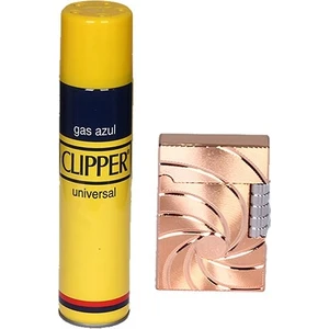 Hunter Model Yandan Çarklı Rose Gazlı Çakmak + Clipper Çakmak Gazı