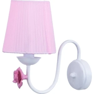 Özpolat Aydınlatma Samara Beyaz Pembe Şapkalı Güllü Aplik