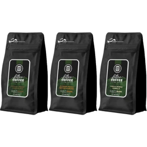 By Tüfekçi Çikolata, Acı Badem ve Vanilya Aromalı Filtre Kahve Seti 3 x 250 gr