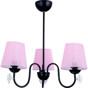 Özpolat Aydınlatma Samara Çocuk Odası 3 Lü Avize Siyah (Pembe Şapkalı)