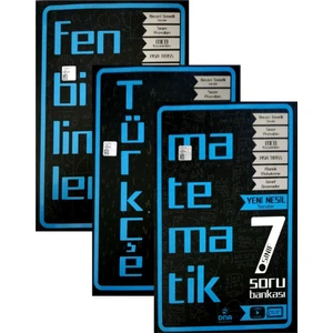 Dna Yayınları 7. Sınıf Matematik + Fen + Türkçe Soru Bankası