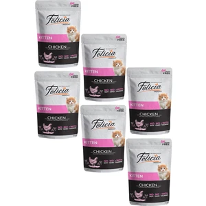 Tahılsız Yavru Tavuklu Yaş Kedi Maması 85 gr 6 Adet