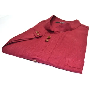 Kurular Tekstil Cift Düğme Kısakol Pamuk Gömlek