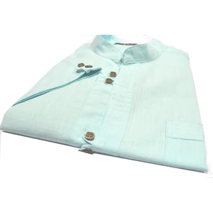 Kurular Tekstil Cift Düğme Kısakol Pamuk Gömlek