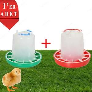 Stella Moda Civciv Bıldırcın Yemlik ve Suluk Takım 1.5 Litre Güvercin Keklik Kuş Yemliği Suluğu Muhabbet Kuşu
