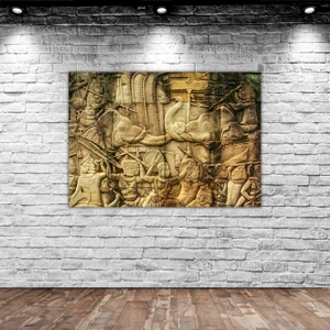 Gift Alçak Kabartma Tasarımlı Kanvas Tablo 50X70CM-1