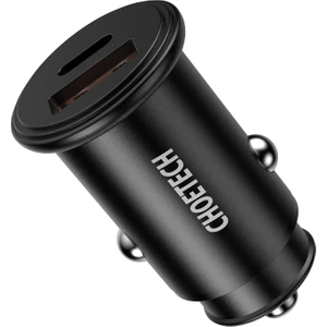 PD 20W USB-C + USB 18W Hızlı Araç Şarj Cihazı Apple iPhone Hızlı Şarj Uyumlu - TC0006 - Siyah