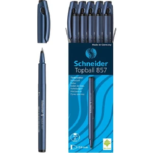 Topball 857 0.6mm Siyah Roller Kalem 10'lu