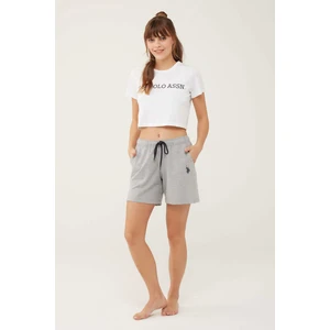 U.s. Polo Assn. Kadın Gri Melanj Şort