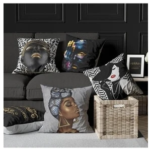 Dekoratif 4lü Kombin Kırlent Kılıfı Arap