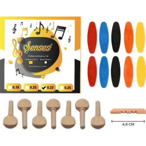 Çelik 0.22 Divan Bağlama Teli + Burgu Seti + Tezene Seti + Eşik