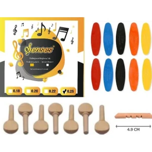 Çelik 0.25 Divan Bağlama Teli (Bam Bamlı) + Burgu Seti + Tezene Seti + Eşik