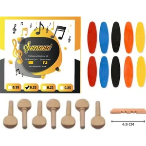 Piramid 0.20 Bağlama Takım Teli + Burgu Seti + Tezene Seti + Eşik