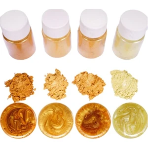 Brtr Kimya 4 Renk Altın Sedefli Epoksi Metalik Toz Pigment Seti