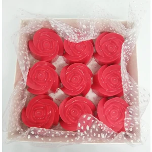 Sabun - Kokulu Süs Sabunu - Gül 9 Adet Kırmızı
