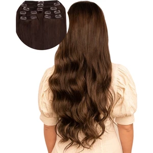 Belle Peruk Türk Kahvesi Çıt Çıt Doğal Saç / Düz / 70 cm / 200 gr