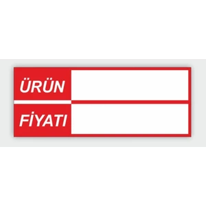Silinebilir Pvc Kaplamalı Etiketi Raf Önü Etiketi 30'lu