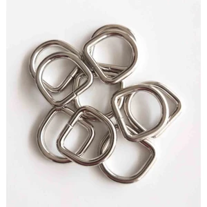 Angel Çanta Aksesuar 10LU Gümüş Renk D Halka Kadınlar İçin Zarif 2 cm Boyut