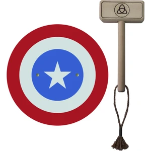 Ahşap Kaptan Amerika Kalkanı ve Ahşap Thor Çekici Oyuncak