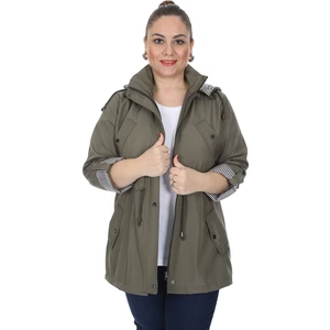 Kadın Büyük Beden Mevsimlik Trençkot 595 Haki/khaki 21S32000595