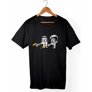 Alfa Tshirt Minions Çocuk Siyah Tişört