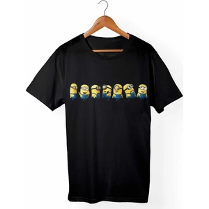 Alfa Tshirt Minions Çocuk Siyah Tişört