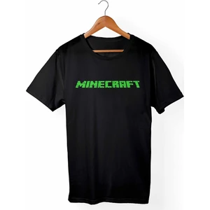 Alfa Tshirt Minecraft Çocuk Siyah Tişört