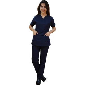 Dr Hemşire Lacivert Kadın Forma Cerrahi Takım Uniforması