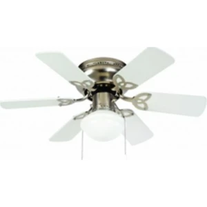 KCF278 60W Beyaz Nikel 6 Kanatlı Avizeli Tavan Vantilatörü