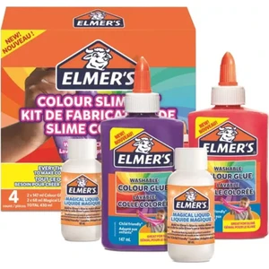 Elmer's Renkli Slime Seti 4 Parça Eğlenceli Tasarım Çocuklar İçin Güvenli ve Kolay Kullanım