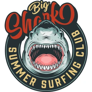Quart Aksesuar Off Road Camping Adventure Shark Sticker 10 x 9 cm
