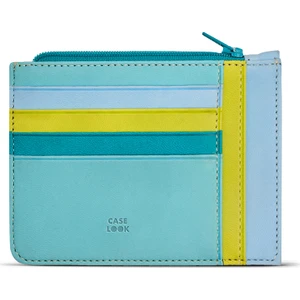 Case Look Kadın Deri Turkuaz Renkli Fermuarlı Kartlık Pia 04