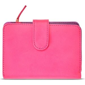 Case Look Kadın Deri Pembe Renkli Çıtçıtlı Cüzdan Paris 01