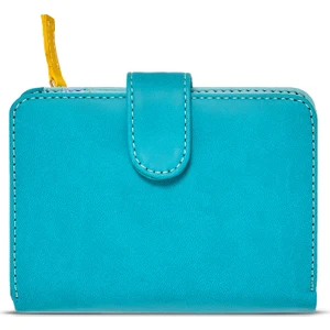 Case Look Kadın Deri Mavi Renkli Çıtçıtlı Cüzdan Paris 02