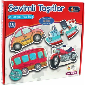 Sevimli Taşıtlar Yapboz 12 Parça