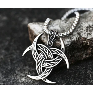 Daisy By Daisy Paslanmaz Çelik Odin Triquetra Üçleme Kelt Viking Kolye