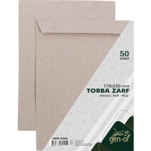 A5 Torba Zarf Kraft Silikonlu 90 gr 17 x 25 cm 50'li