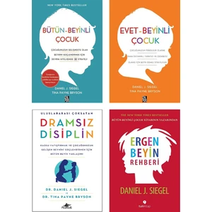 Bütün Beyinli Çocuk + Evet Beyinli Çocuk + Dramsız Disiplin + Ergen Beyin Rehberi / Daniel J. Siegel 4 Kitap Set