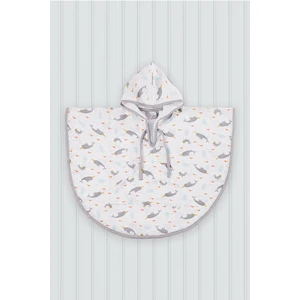 Tinylamb Unicorn Fish Bambu - Pamuk Kapşonlu Müslin Panço