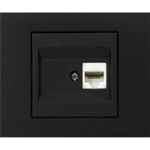 Grano Siyah Data Prizi (RJ45-CAT6 Jaklı)+Çerçeve