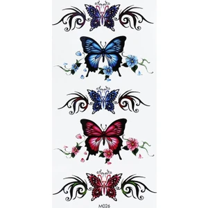 Geçici Çoklu Kelebek Dövme Tattoo