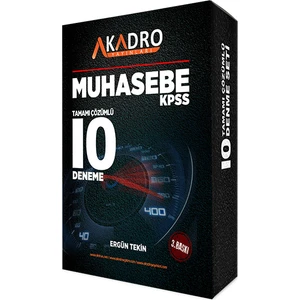A Kadro Yayınları Muhasebe Tamamı Çözümlü 10 Deneme - Ergün Tekin