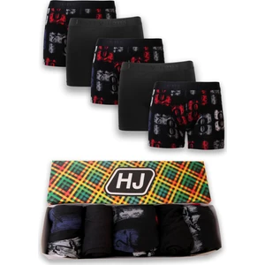 Harry Jons Erkek 5'li Desenli Renkli Pamuklu Premium Paket Boxer