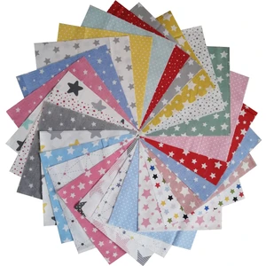 Kırkyama Patchwork Home 25X25 cm 20 Parça Kırkyama Patchwork Pamuklu Kumaş 40YAMA Elişi Dikiş Hobi - Yıldız Serisi