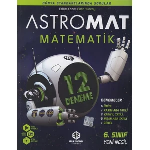 İrrasyonel Yayınları 6. Sınıf Astromat Matematik 12'li Yeni Nesil Deneme
