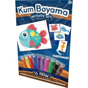 Kumbo Kum Boyama Benekli Balık Kum Boyama Aktivite Seti